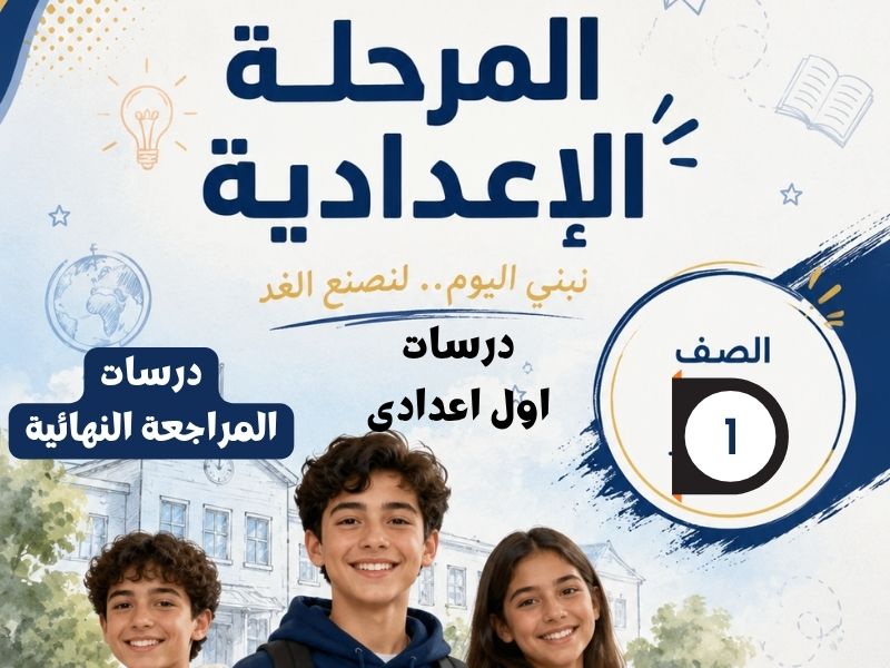 مراجعات دراسات الصف الاول الاعدادي الترم الثاني | مراجعه شهر ابريل
